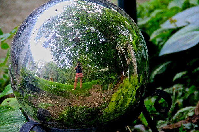 garden mirror gazing ball