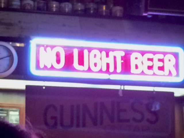no light beer